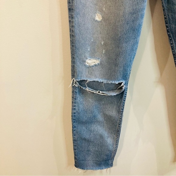 GRLFND SZ 28 Karolina Button Fly Distressed Raw Hem Light Wash Jeans - Picture 5 of 16